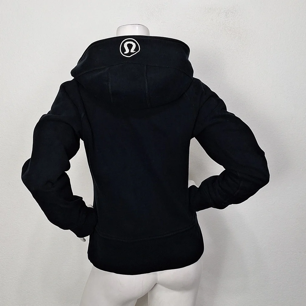 Lululemon Black Sporty Athleisure Long Sleeve Full Zip Scuba Hoodie Jacket